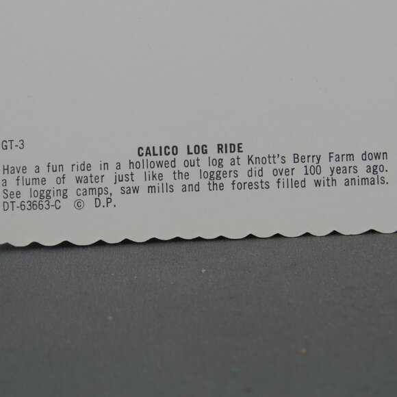 Vintage Postcard - Calico Log Ride Knott's Berry Farm - Dexter Press - Picture 3 of 4